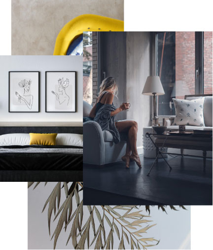 bed, woman drinking tea